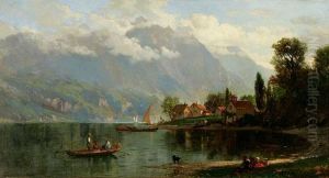 Mountain Landscape With A Lake