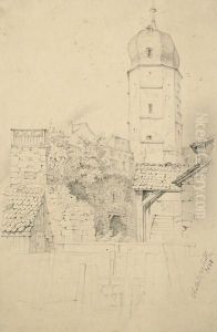 Assorted Mountain Landscapes, Interior Views, And Studies: Twenty-five by Josef Gerstmeyer