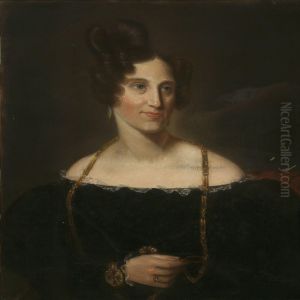 Portrait Of Georgette Elisabeth De Falsen by Johan Vilhelm Gertner