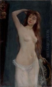 Femme Au Buste Nu Devant Son Miroir Femme Au Buste Nu Devant Son Miroir