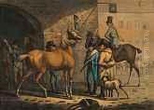 Der Pferdeverkauf (der Kleine Rossmarkt ?) by Johann Conrad Gessner