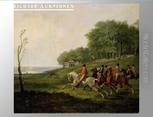 Jagdgesellschaft Am Meer by Johann Conrad Gessner