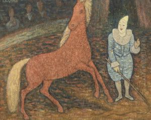Clown Met Paard; At The Circus