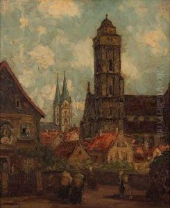 Sommertag In Barmberg (see Label Verso) by Fritz Geyer
