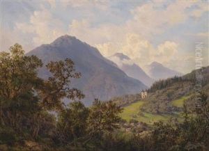 "calvarienberg And Church At Ischl" by Karl Michael Geyling