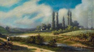 Landschaft Mit Aufziehenden Wolken