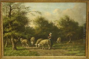 De Jonge Schaapsherderin by Adriaan Marinus Geijp