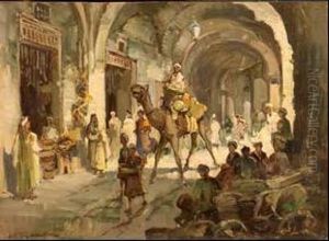 L'arrivo Del Corriere by Cesare Gheduzzi