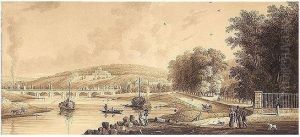 By The Seine At St Cloud Near Paris by George W. Ghent