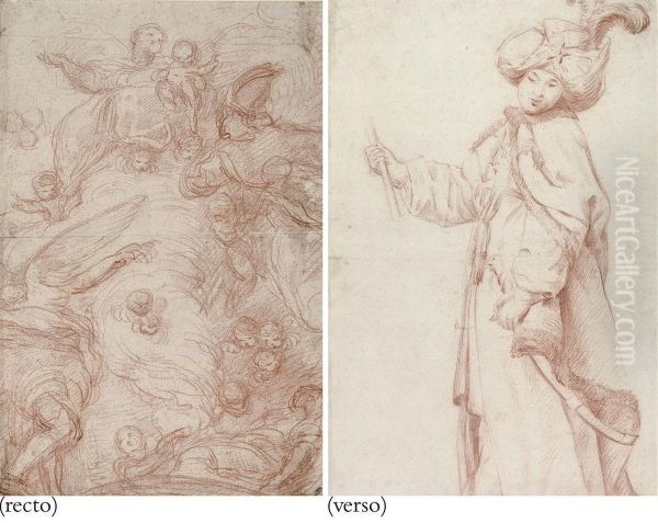 The Madonna And Child In Glory Accompanied By A Bishop Saint - view 1