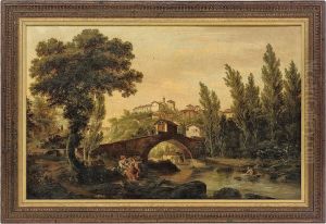 Ponte De Pelagho A Valonbrosa by Giuseppe Gherardi