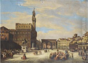 Florence, Piazza Della Signoria by Giuseppe Gherardi