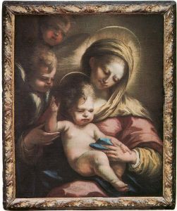 Madonna Col Bambino E Cherubini by Alessandro Gherardini