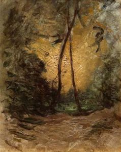 Tramonto Tra Gli Alberi by Amedeo Ghesio-Volpengo