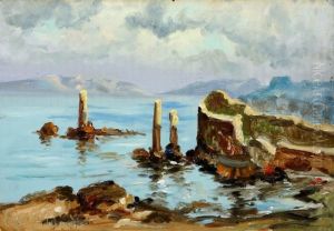 Ruins Near The Sea by Stelian Popescu Ghimpati