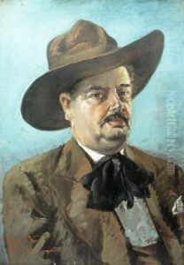 Man With Hat And Four-in-hand Tie