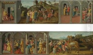 Two Cassone Panels With Scenes From The Life Of Joseph 
The Former by Davide Ghirlandaio