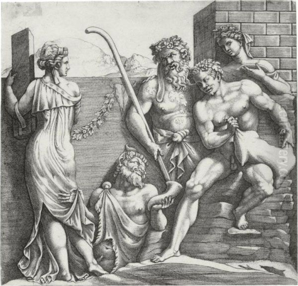 A Bacchanale With Fauns And Bacchantes - view 1