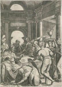 Mary Magdalene Washing Christ's Feet by Diana Mantuana Ghisi