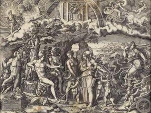 The Judgment Of Paris by Giorgio Ghisi