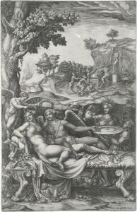 Cupid And Psyche by Giorgio Ghisi