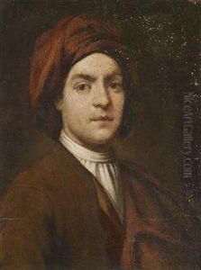 Portrait Of A Gentleman In A Redturban by Vittore Ghislandi