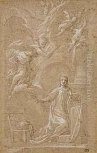 L'annonciation by Pompeo Ghitti