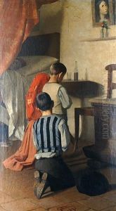 Children At Prayer. by Francesco Ghittoni