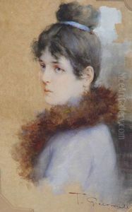 Joven Con Cuello De Plumas