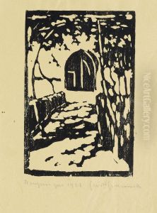 Weg Zur Kirche San Gaudenzio In Casaccia by Giovanni Giacometti
