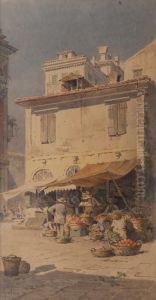 Vue Du Marche De Corfou by Angelos Giallina