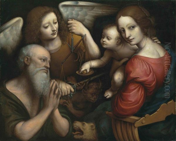 The Madonna And Child Seated With Saint Jerome And The Archangel Michael - view 1