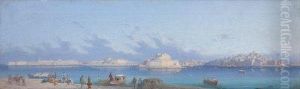 A View Of The Grand Harbour, Malta With Fort St. Angelo Andsenglea.