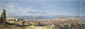 Panoramic View Of Constantinople, View From Beyazit by Girolamo Gianni