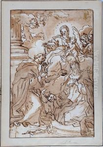 Madonna Del Rosario Con I Santi Domenico E Rosa