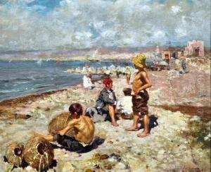 Bimbi Sull'arenile by Giuseppe Giardiello
