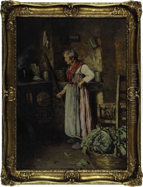 A Peasant Woman In A Kitchen - view 1
