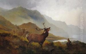Deer In The Highlands by J. H. Gibb