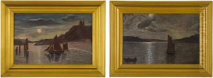 Boats Of Dunolly Castle by Thomas Henry Gibb