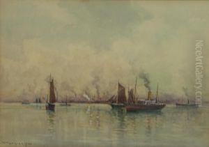 Harbour Scene by William Menzies Gibb