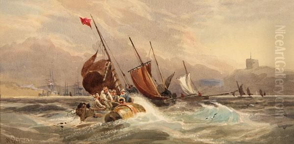 Fishing In The Channel- A Pair - view 1