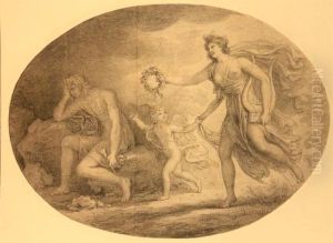 La Muse Venant Au Secours Du Poete by Esprit Antoine Gibelin