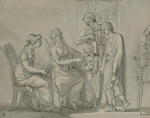 Cornelia Presenting Her Three Children. by Esprit Antoine Gibelin