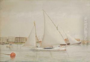 Barcos by Jean-Baptiste-Adolphe Gibert