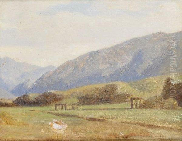 Ruine D'un Aqueduc Dans La Campagne Romaine - view 1