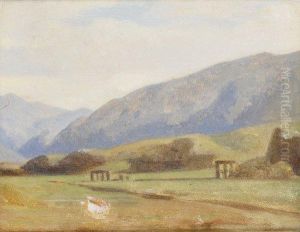 Ruine D'un Aqueduc Dans La Campagne Romaine by Jean-Baptiste-Adolphe Gibert