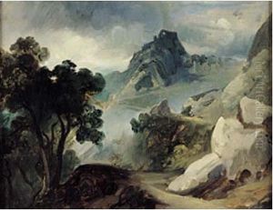 Paysage Montagneux by Jean-Baptiste-Adolphe Gibert