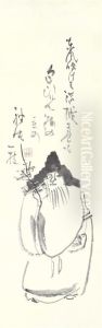 Sugawara Michizane (845-903) Going To China by Sengai Gibon