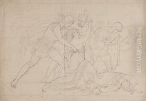 Study For Classical Battle Scene by John Gibson