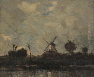 Windmill Near Leyden by William Alfred Gibson